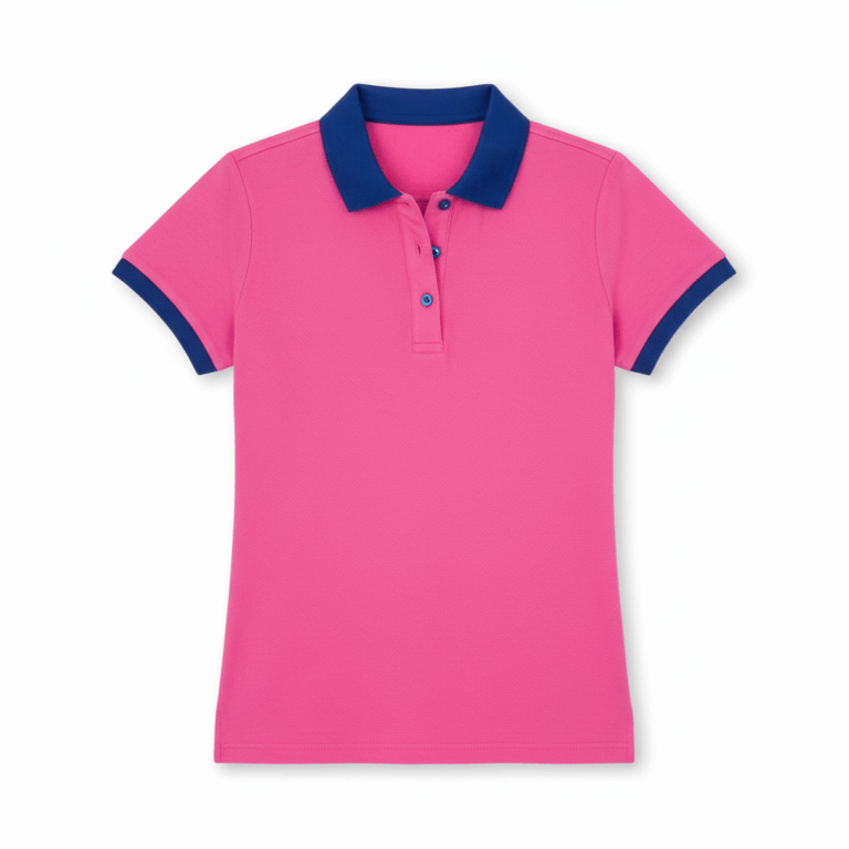 Camisa polo feminina pink em malha piquet preço baixo confecção de polo feminina no atacado