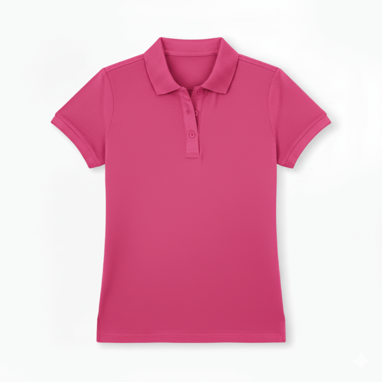 Camisa polo feminina rosa em malha piquet preço baixo confecção de polo feminina no atacado