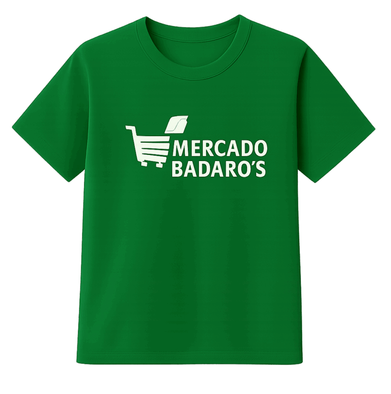 Camisetas verde de malha personalizadas para uniforme de supermercado