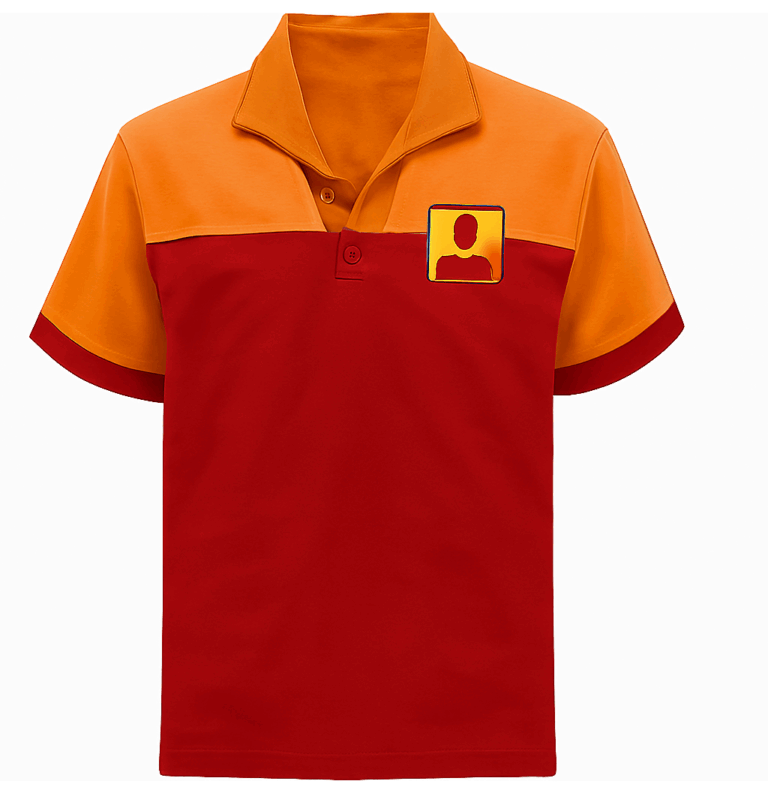 Confecção sob demanda, fábrica de roupas jaleco vermelho personalizado sob demanda