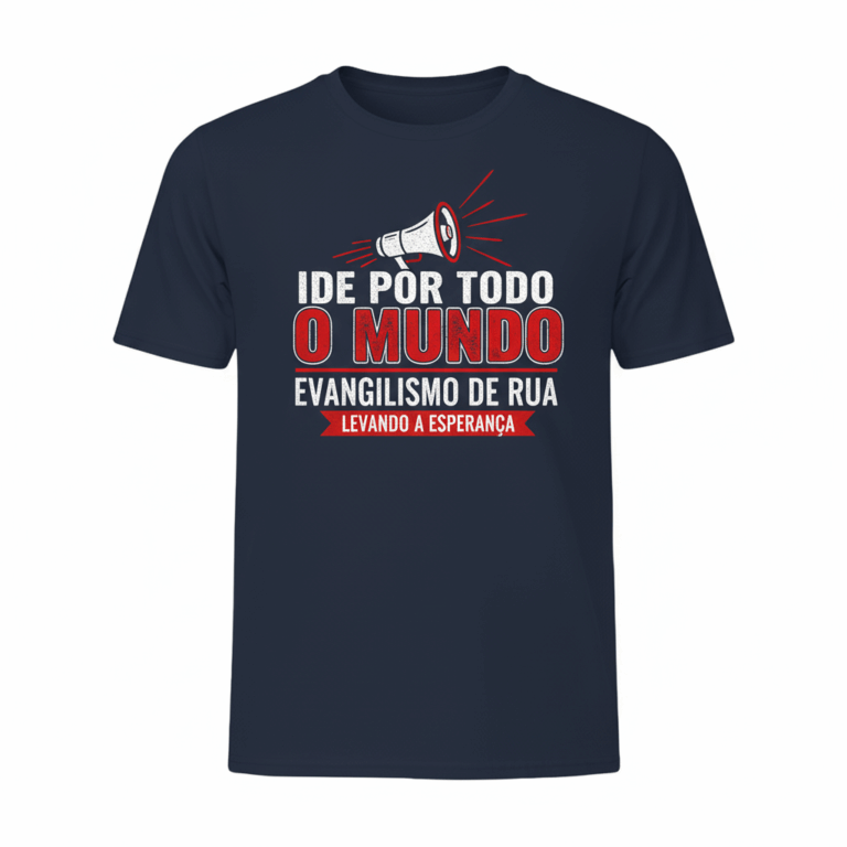 Camiseta para grupo de evangelismo na rua festividade igreja
