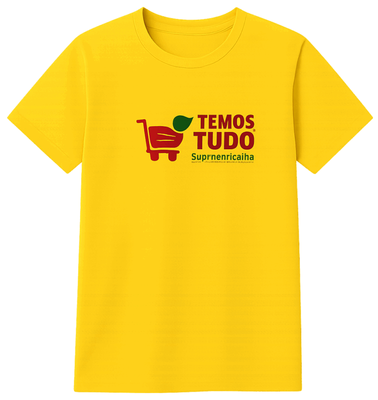 Camisetas amarela de malha personalizadas para uniforme de estabelecimentos comerciais