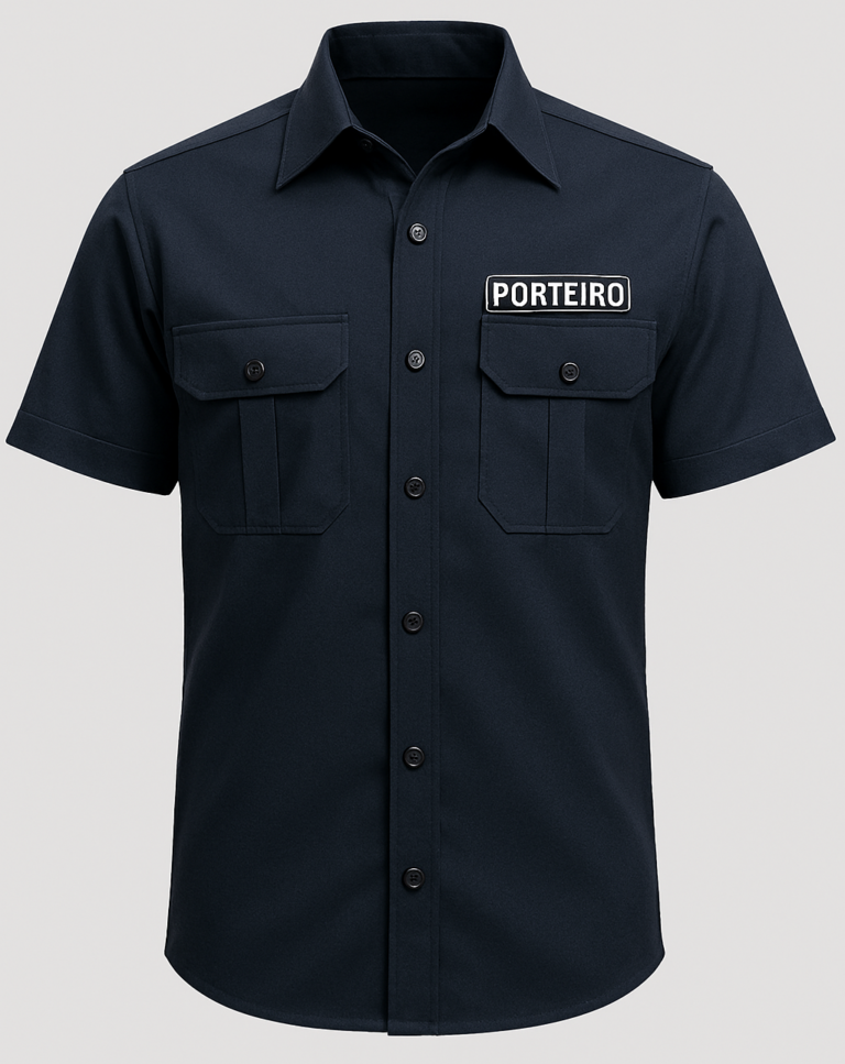 camisa personalizada uniforme para serviços de portaria masculino e feminino