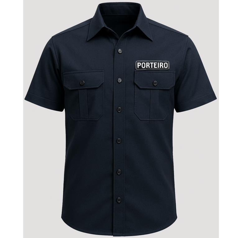 camisa personalizada uniforme para serviços de portaria masculino e feminino