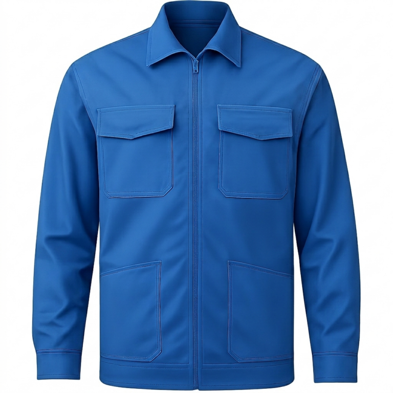 Camisa para uniforme de construção civil camisa azul de manga longa para serviços de obra