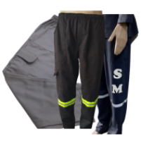 Confecção de calças de brim masculino e feminina para serviços gerais